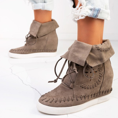 Grüne Turnschuhe mit Innenkeil Cinta - Footwear