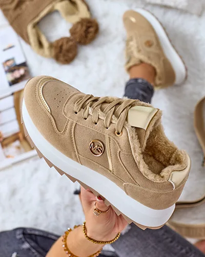 Royalfashion Warme Damen-Sneaker mit Fell Boris