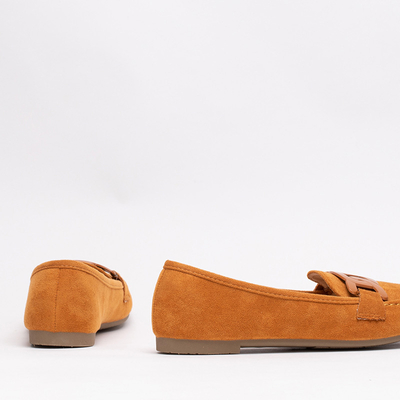 Loafer aus Öko-Wildleder für Damen in der Farbe Reiaka Camel - Schuhe