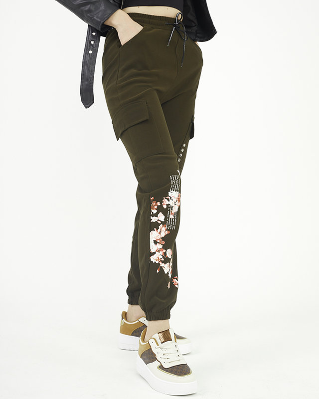 Damen-Cargohose, grün - Bekleidung