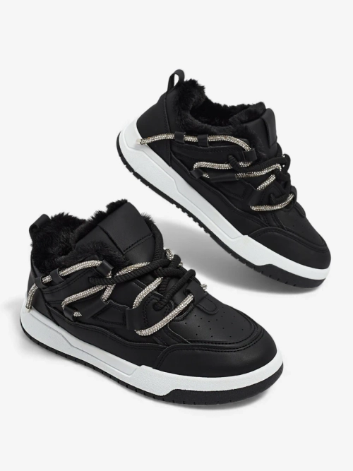 Жіночі Снікерси Luna Чорні з Екологічної Шкіри на Кожен День