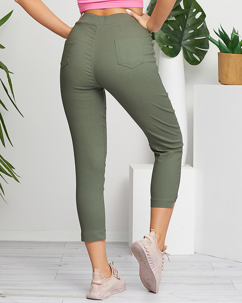 Темно-зелені жіночі штани PLUS SIZE