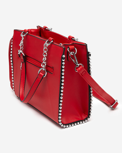 Kleine Damenhandtasche mit gewebtem Einsatz - Accessoires