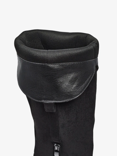 Damen Öko-Wildleder Stiefel mit Blockabsatz Ersenal