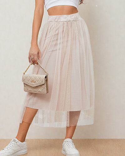 Royalfashion Doppellagiger Midirock für Damen