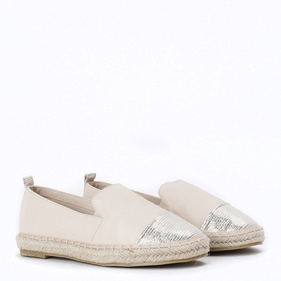 Beige Espadrilles mit dekorativer Mackenzie-Zehenpartie - Schuhe 1