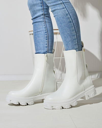 Hohe Damenstiefel in weiß Vyvieva- Footwear