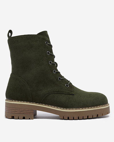 Grüne Damen-Trapper-Stiefel Priviea - Schuhe