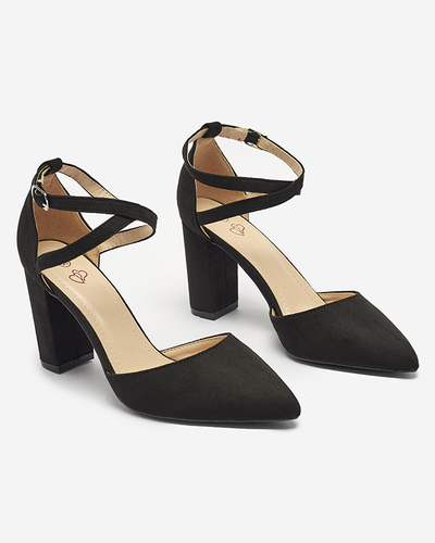 Schwarze Damen-Pumps auf einem Pfosten Amagy- Footwear