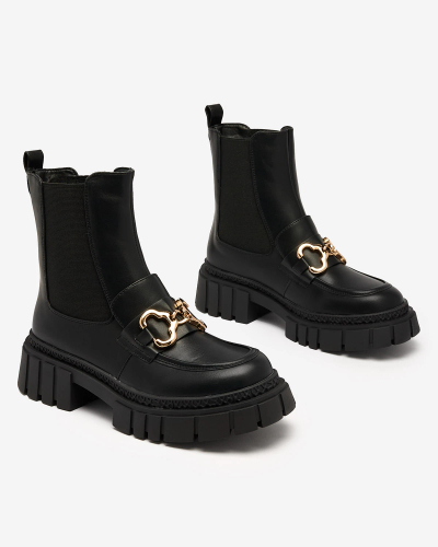 Damenstiefel zum Hineinschlüpfen in Schwarz Inilco- Footwear