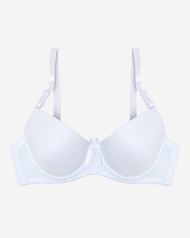 Weiß gemusterter Push-up-BH für Damen - Unterwäsche