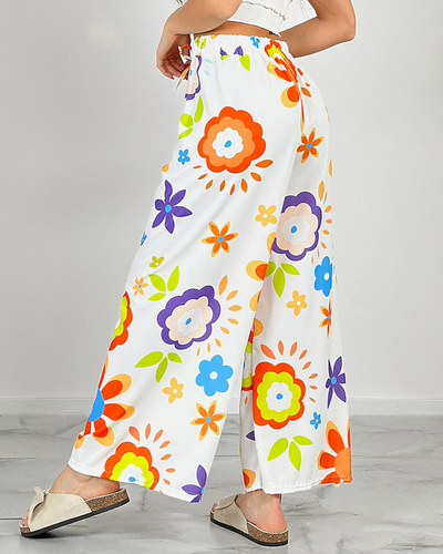 Royalfashion Weite Stoffhose mit Blumenmuster