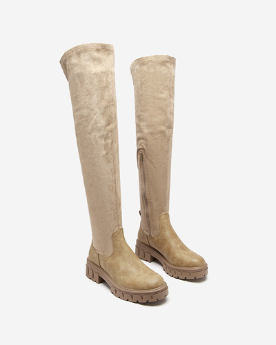 Damenstiefel in khaki Farbe Liki - Footwear