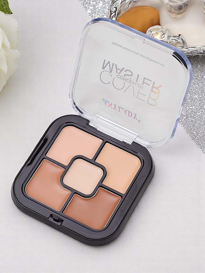 Mattierende und wasserfeste Contouring-Palette mit 5 Concealern in Nude-Tönen 02