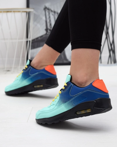 Marineblaue und mintfarbene Damen-Sportschuhe Lenery - Schuhe