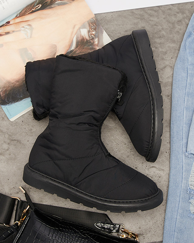 Schwarze Damenstiefel a'la Schneestiefel Tirigga- Footwear