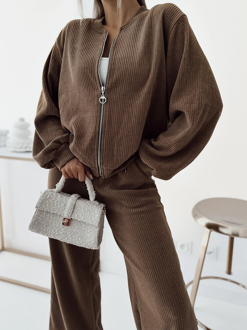 Коричневий жіночий повсякденний комплект Royalfashion