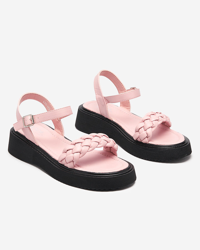 Damensandale auf dickerer Sohle in Pink Usinos- Footwear