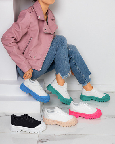 OUTLET Damen Sneaker weiß mit grüner Sohle Comp - Footwear