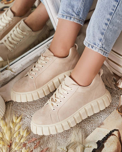 Royalfashion Damen Sportschuhe auf Plateausohle moon