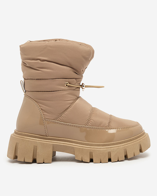 Жіночі снігоступи Royalfashion Slip-on коричневі Sadella