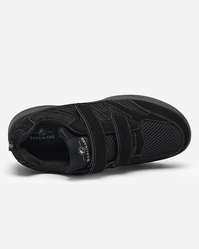 Schwarze Beniros-Schuhe mit Klettverschluss für Herren - Schuhe