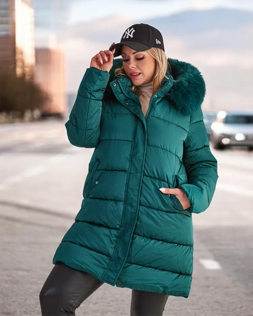 Жіноча стьобана зимова куртка Royalfashion