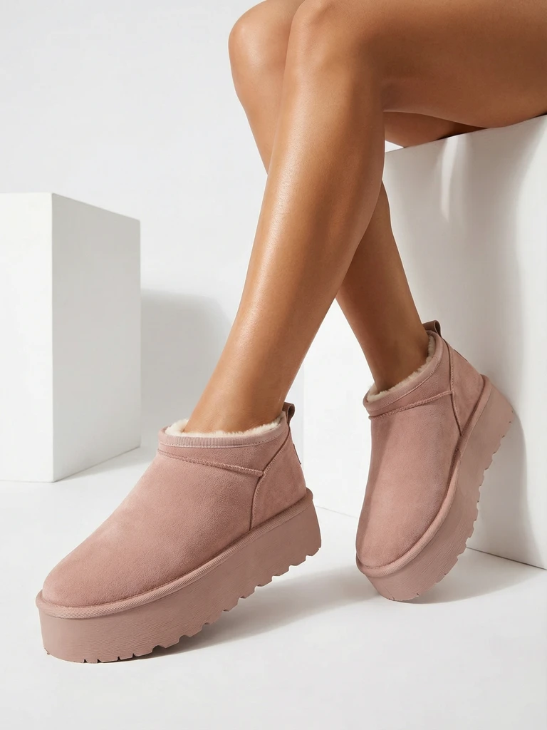 Royalfashion Damen Kurzstiefel a'la Schneestiefel Ozozi