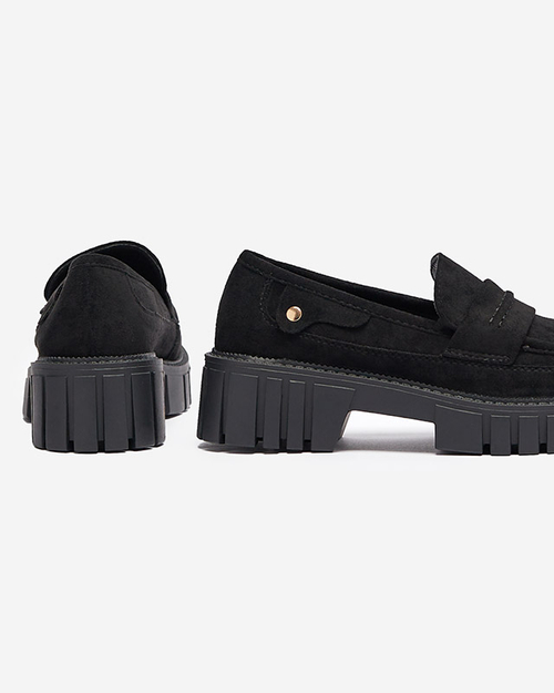 Чорні мокасини з екозамші Siherta- Footwear