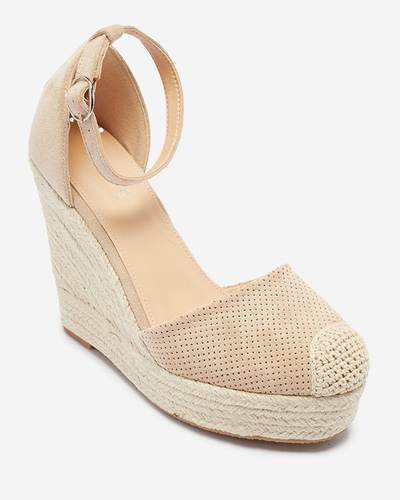 Royalfashion Beige Damen Meylasi Plateausandalen