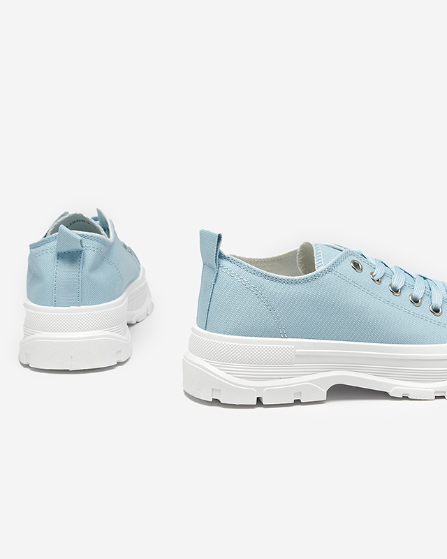 Blaue Damen-Sneaker mit höherer Sohle Mytiko - Footwear