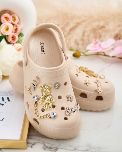 Royalfashion Damen-Gummi-Flip-Flops mit Fescas-Ornamenten