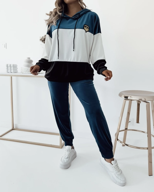 Жіночий смугастий бірюзовий світшот Royalfashion