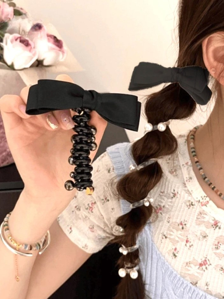 Royalfashion Гумка для волосся-спіраль з бантиком Spirabella