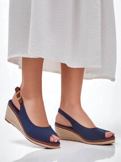 Royalfashion Damen Wedge Sandalen mit offenem Zehenbereich Tafenis