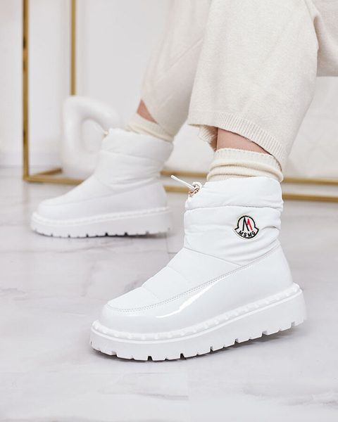 Royalfashion Damen Schlupf-Schneestiefel in weißer Farbe Ireda