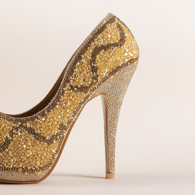 Gold Damen Pumps mit Zirkonia Dagan - Schuhe