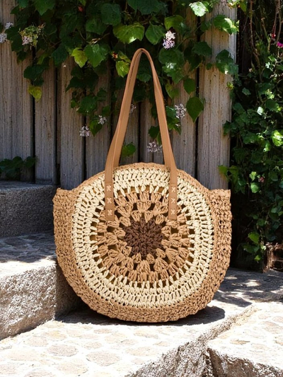 Royalfashion Strohtasche für Damen Flora Grande