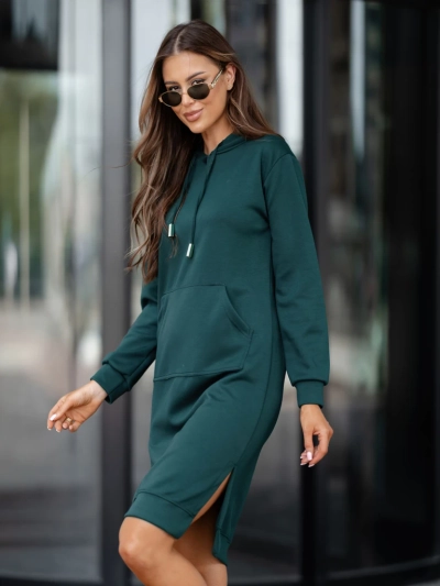 Royalfashion Viskose-Sweatkleid mit Kapuze