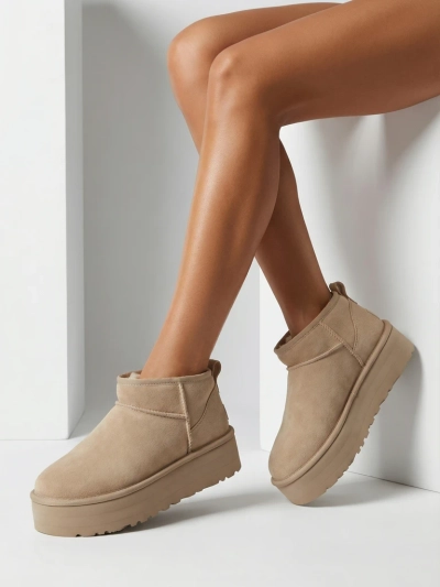 Royalfashion Damen Kurzstiefel a'la Schneestiefel Ozozi