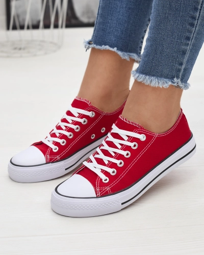 Rote klassische Damen-Schnürsneaker Ogisa - Schuhe