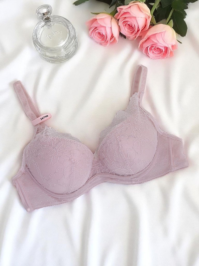 Royalfashion Damen Push-Up-BH mit Spitze Romance Push-Up