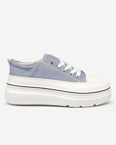 OUTLET Blaue und graue Damen-Sneakers auf der Veritar-Plattform - Schuhe