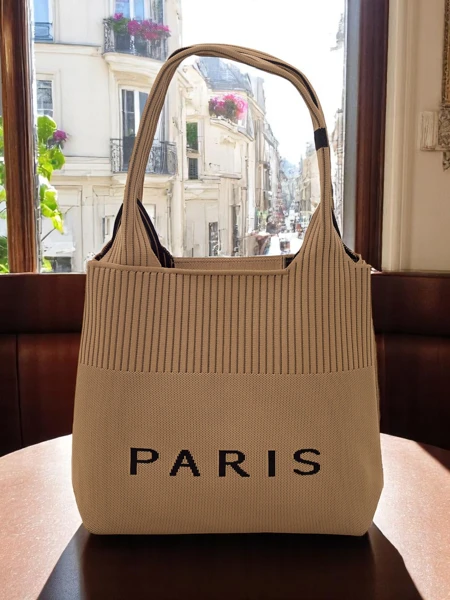 Royalfashion Damen Stoffhandtasche Paris Style Life