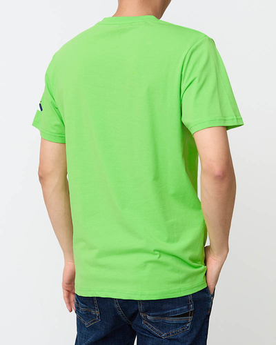 Grünes bedrucktes T-Shirt für Herren - Kleidung