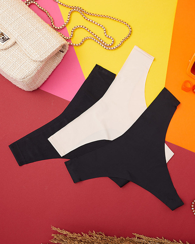 Однотонні безшовні трусики 3 шт./уп.