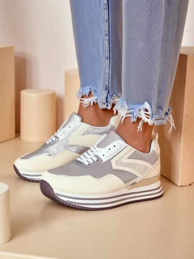 Royalfashion Damen Sneaker mit Glitzer Borovis