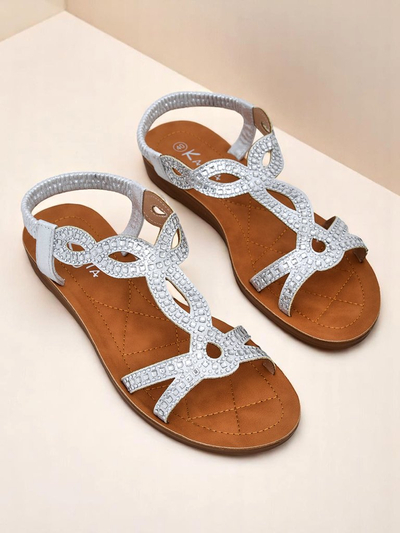 Royalfashion Damen-Sandalen mit dekorativen Riemen Lola Grace