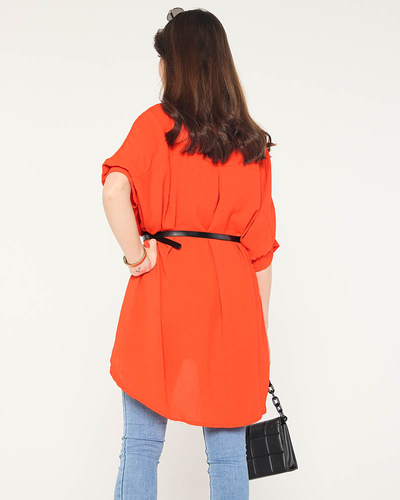 Orangefarbenes Tunika-Shirt für Damen - Kleidung