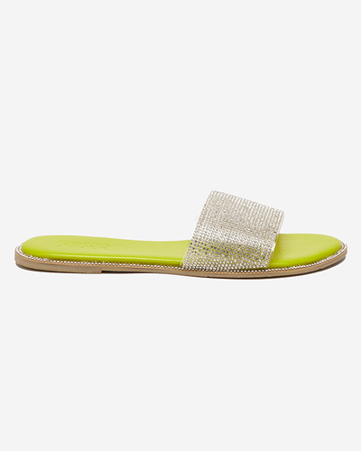 Grüne Frauenschuhe mit Zirkonia Verina - Schuhe